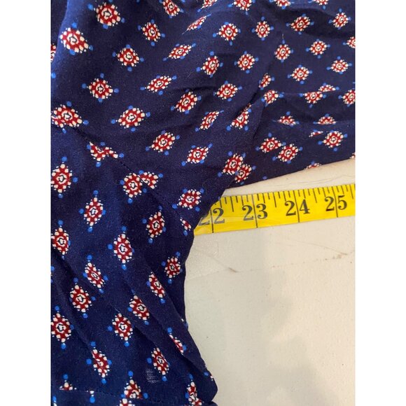 Time And Tru Dress Boho Tunic Blue Sapphire Print has Belt Long Sleeves Large - Picture 6 of 10